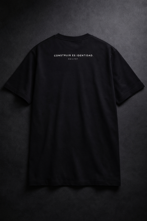 Camiseta negra oversize premium en 100% algodón peruano -  Dailyst